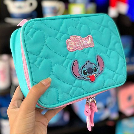 Estojo Box Stitch Turquesa