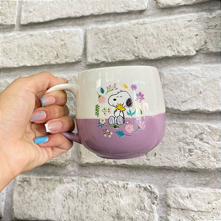Caneca Snoopy Floral Maggie