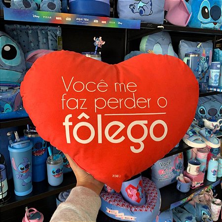 Almofada Coração Você Me Faz Perder o Fôlego