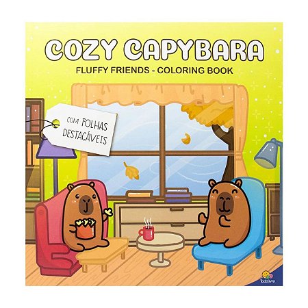 Livro de Colorir Amiguinhos Fofinhos: Capivara Aconchegante