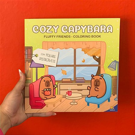 Livro de Colorir Amiguinhos Fofinhos: Capivara Aconchegante