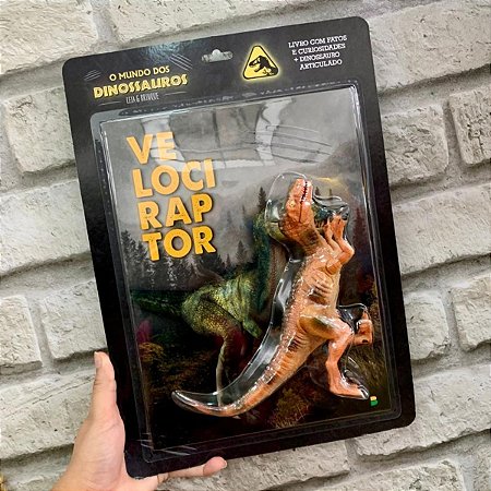 Mundo dos Dinossauro Velociraptor Leia e Brinque