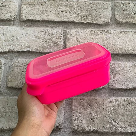 Pote Retangular de 500 ml  - Pink
