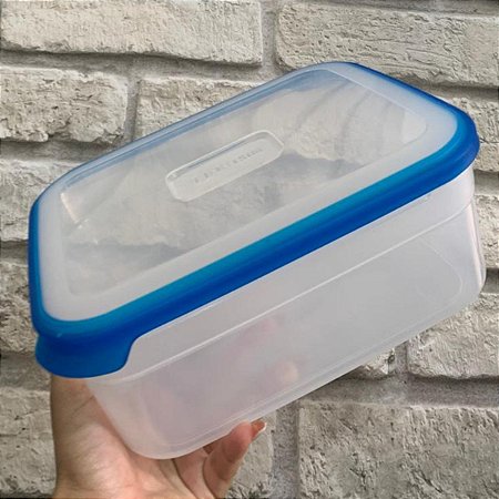 Pote Retangular de 3 Litros  - Azul