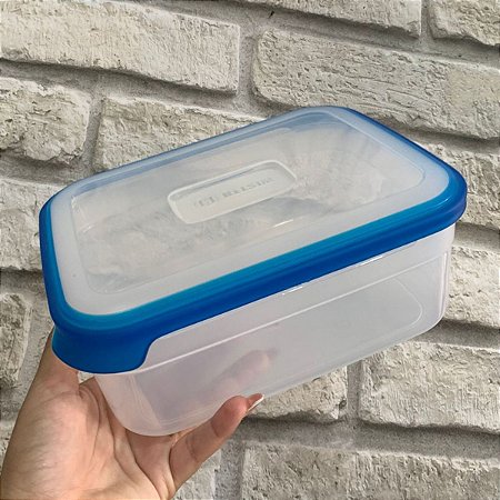 Pote Retangular de 2 Litros  - Azul
