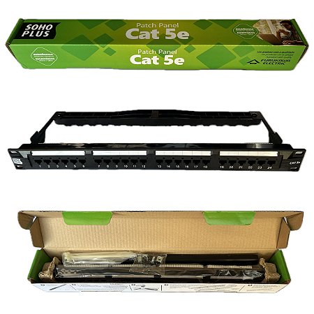 Patch Panel FURUKAWA  SOHOPLUS 24 Portas  Cat.5e  Padrão 19"