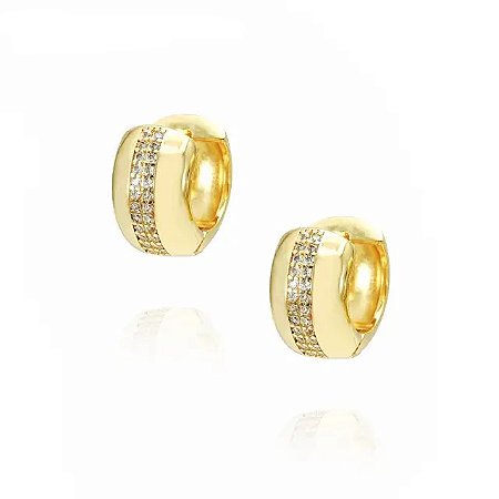 ARGOLA COM FILEIRA DE ZIRCÔNIAS