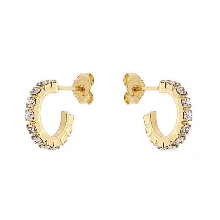 BRINCO ARGOLA STRASS 1,4CM