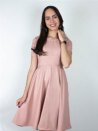 Vestido Clássico Rosa Quartz - Alma Mater