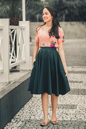 Saia Clássica Verde Musgo