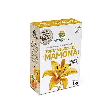 Fertilizante Orgânico Torta Vegetal De Mamona Vitaplan 1kg