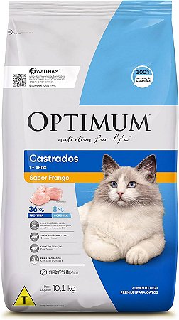 Ração Optimum Gatos Adultos Castrados 10,1kg