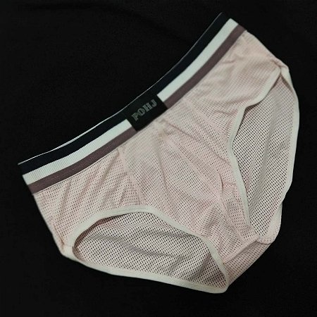 CUECA SLIP ROSA SEMITRANSPARENTE