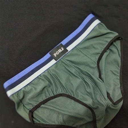 CUECA SLIP CINZA SEMITRANSPARENTE