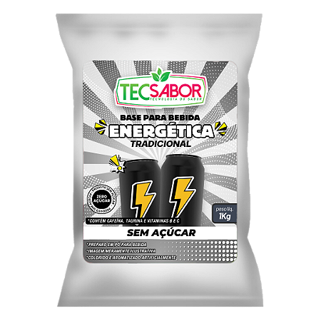 Energético Zero Base em Pó  para Bebida Energética- Produz 20 litros Tecsabor
