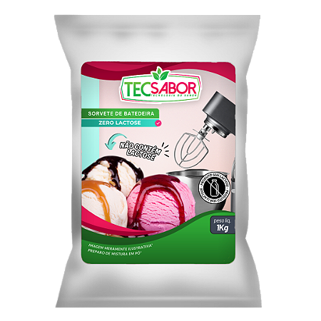 Base para Sorvete de Batedeira Zero Lactose