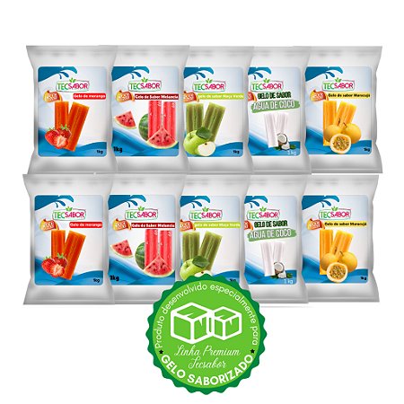 2x Kit 5 Gelos de Sabor Mais Vendidos