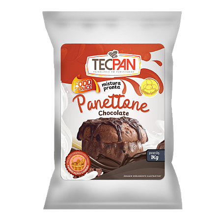 Panettone Chocolate Mistura Pronta 1kg - Tecsabor