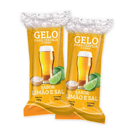 Embalagens Gelo Saborizado SAL E LIMÃO - (200 unidades)
