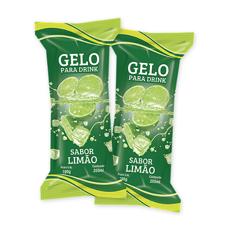 Embalagens Gelo Saborizado LIMÃO - (200 unidades)