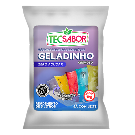 Geladinho Cremoso Zero Açúcar
