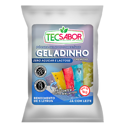 Geladinho Cremoso Zero Açúcar e Zero Lactose