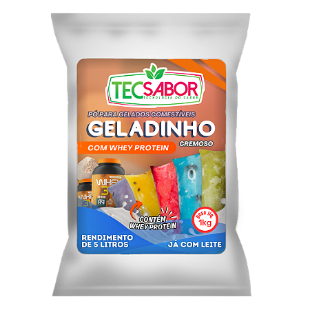 Geladinho Cremoso com Whey Protein