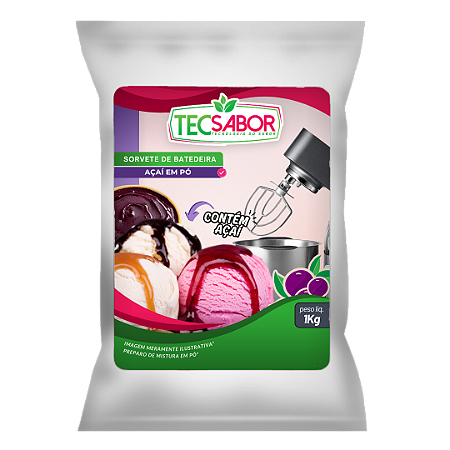 Base para Sorvete de Batedeira Açaí em pó