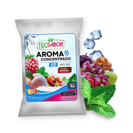 Aroma Pó ICE Concentrado Alimentício Industrial Sabores Diversos