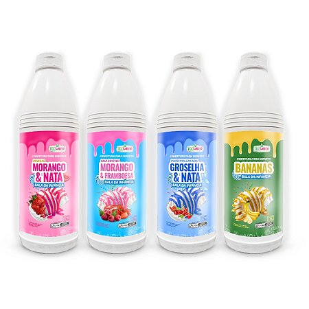 Cobertura para Sorvete Bala da Infância Diversos Sabores