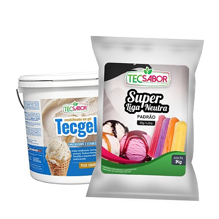 Kit Sorvete – Liga Neutra Tecsabor 1kg + Tecgel 3kg Tecsabor