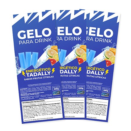 Etiqueta para Gelo de Sabor Energético Tadally - 50 Unidades