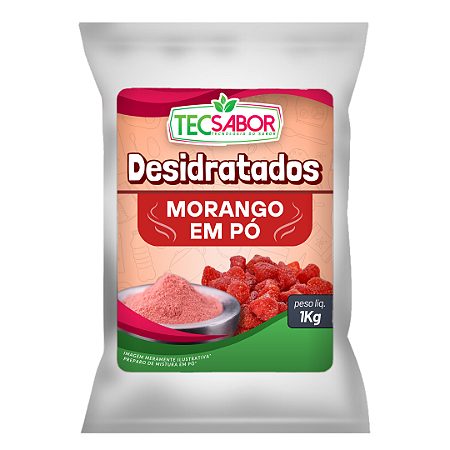 Morango desidratado em pó