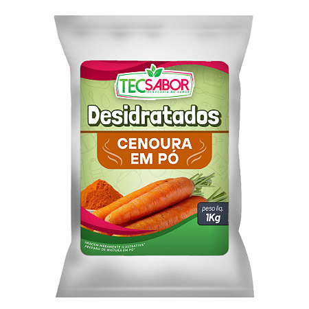 Cenoura desidratada em pó
