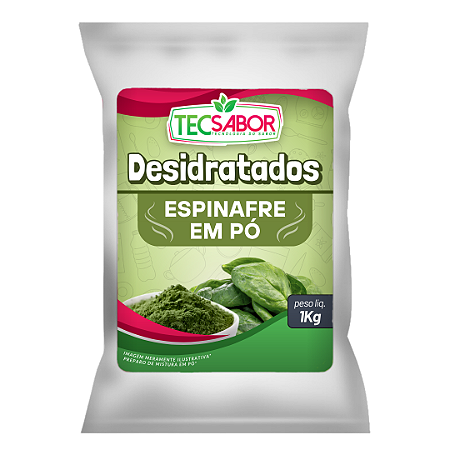 Espinafre desidratado em pó