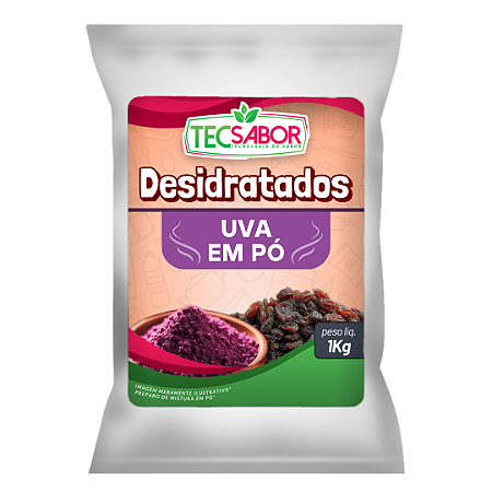 Uva desidratada em pó