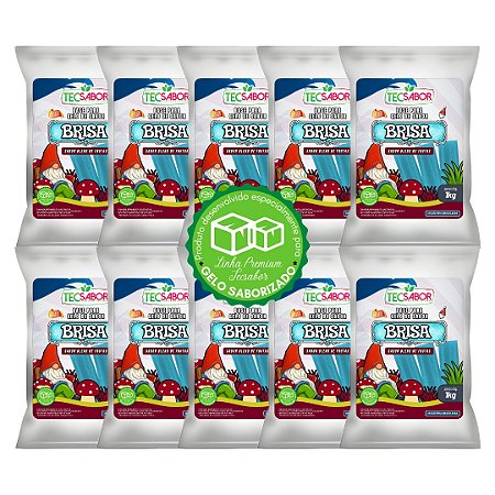 Kit 10x Gelo de Sabor Brisa 50 Litros