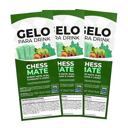 Etiqueta para Gelo de Sabor CHESS MATE - 50 Unidades