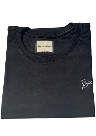Camiseta Puro Algodão Feminina Coleção Casual Beija-Flor