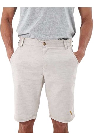 Bermuda masculina sarja flamê areia
