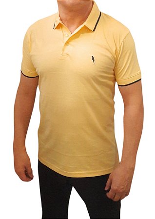 Polo 100% Algodão 30.1 Penteado Amarelo Coleção Elegance Arara