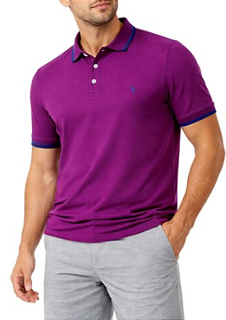 Polo 100% Algodão 30.1 Penteado Roxo Coleção Elegance Arara