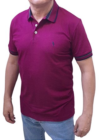 Polo 100% Algodão 30.1 Penteado Roxo Coleção Elegance Arara
