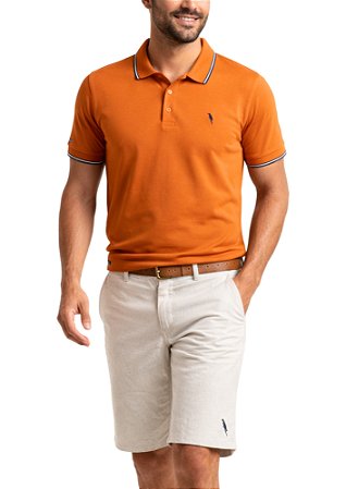 Polo 100% Algodão 30.1 Penteado Marrom Coleção Elegance Arara