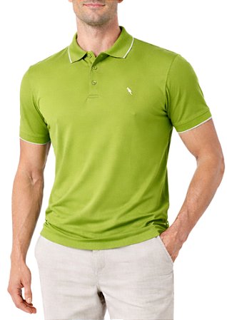 Polo 100% Algodão 30.1 Penteado Verde Militar Coleção Elegance Arara