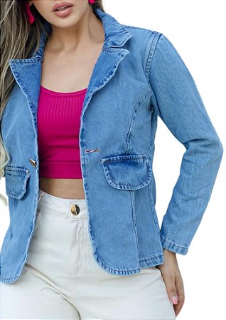 Blazer Jeans Feminino