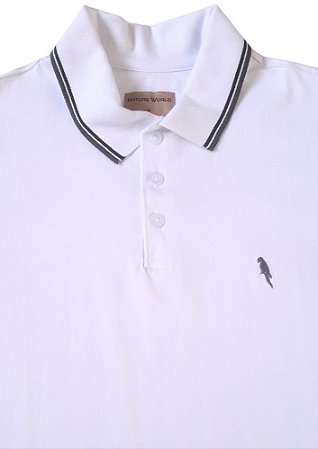 Polo 100% Algodão 30.1 Penteado Branca Coleção Elegance Arara