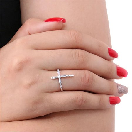 Anel Laço em prata 925 com pedras cravejadas