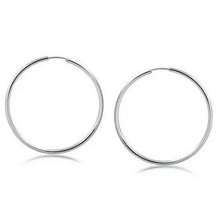 Brinco Argola Coração 2,5 cm em Prata 925