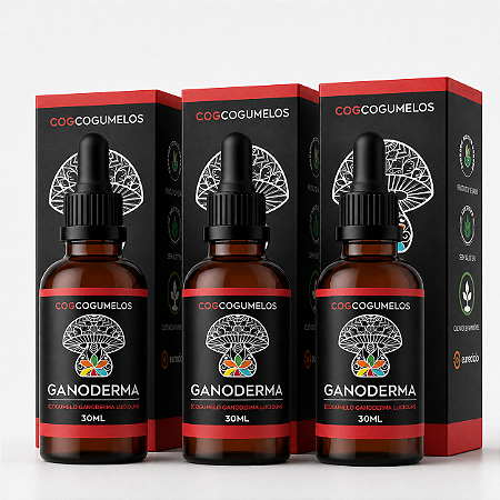 Kt 3 Extratos de Cogumelo Ganoderma Lucidum (Reishi)